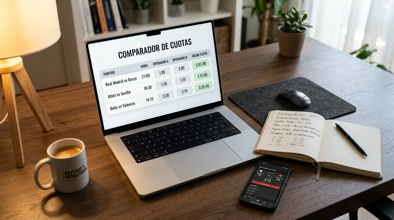 Pantalla de análisis con cuotas de hándicap y totales para un partido de baloncesto ACB